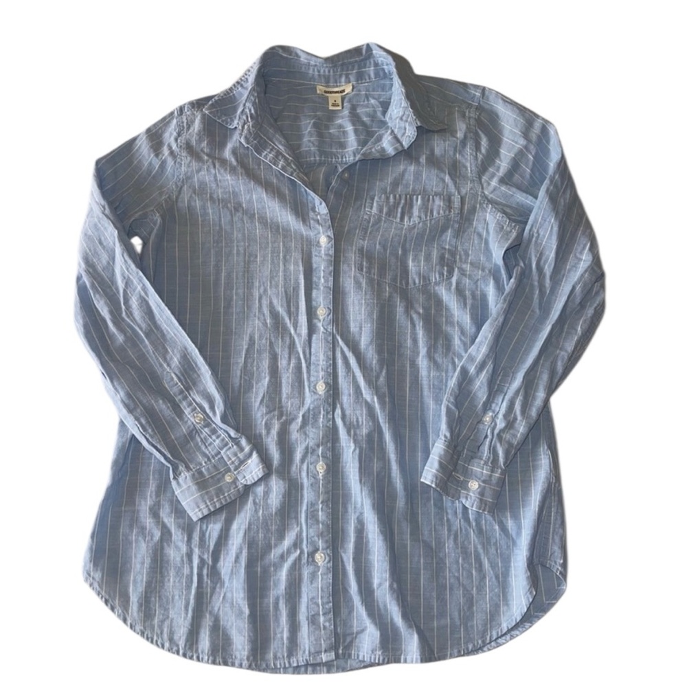 Goodthreads Women’s Light Blue Striped Shirt